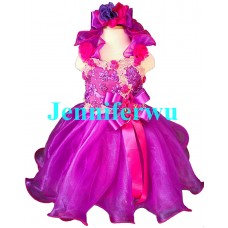 Infant/toddler/baby/children/kids Girl's glitz Pageant evening/prom Dress/clothing  G099A